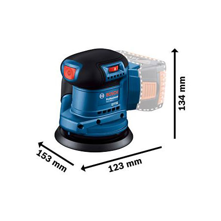 BOSCH aku ekscentarska brusilica GEX 185-LI 18V bez baterije - Slika 2