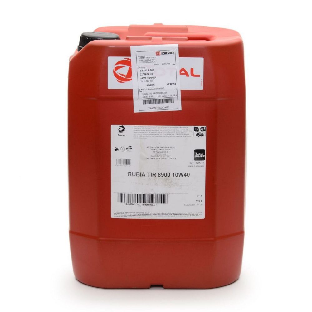 TOTAL ulje RUBIA 8900 TIR 10W-40 20/1