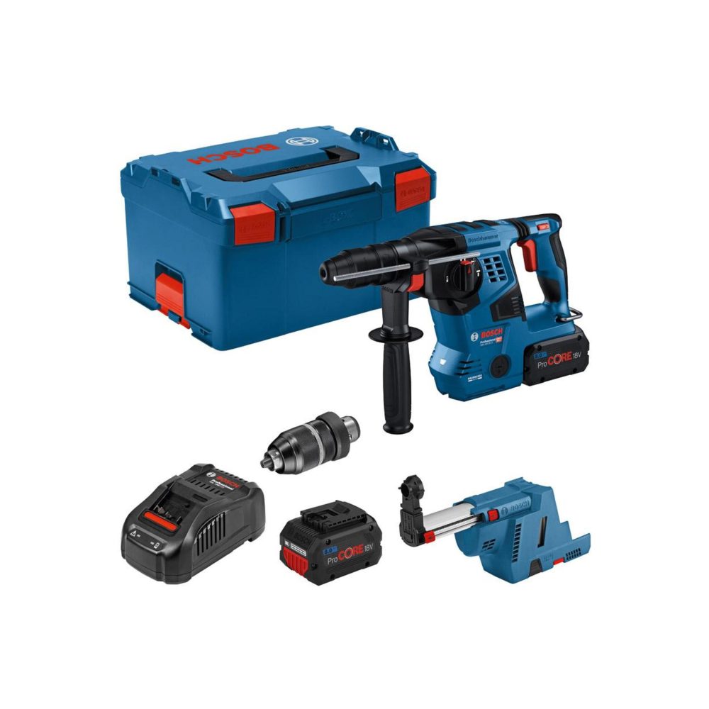 BOSCH aku bušaći čekić GBH 18V-28 CF 2xAku 18V 8,0Ah L-Boxx¸+ pribor