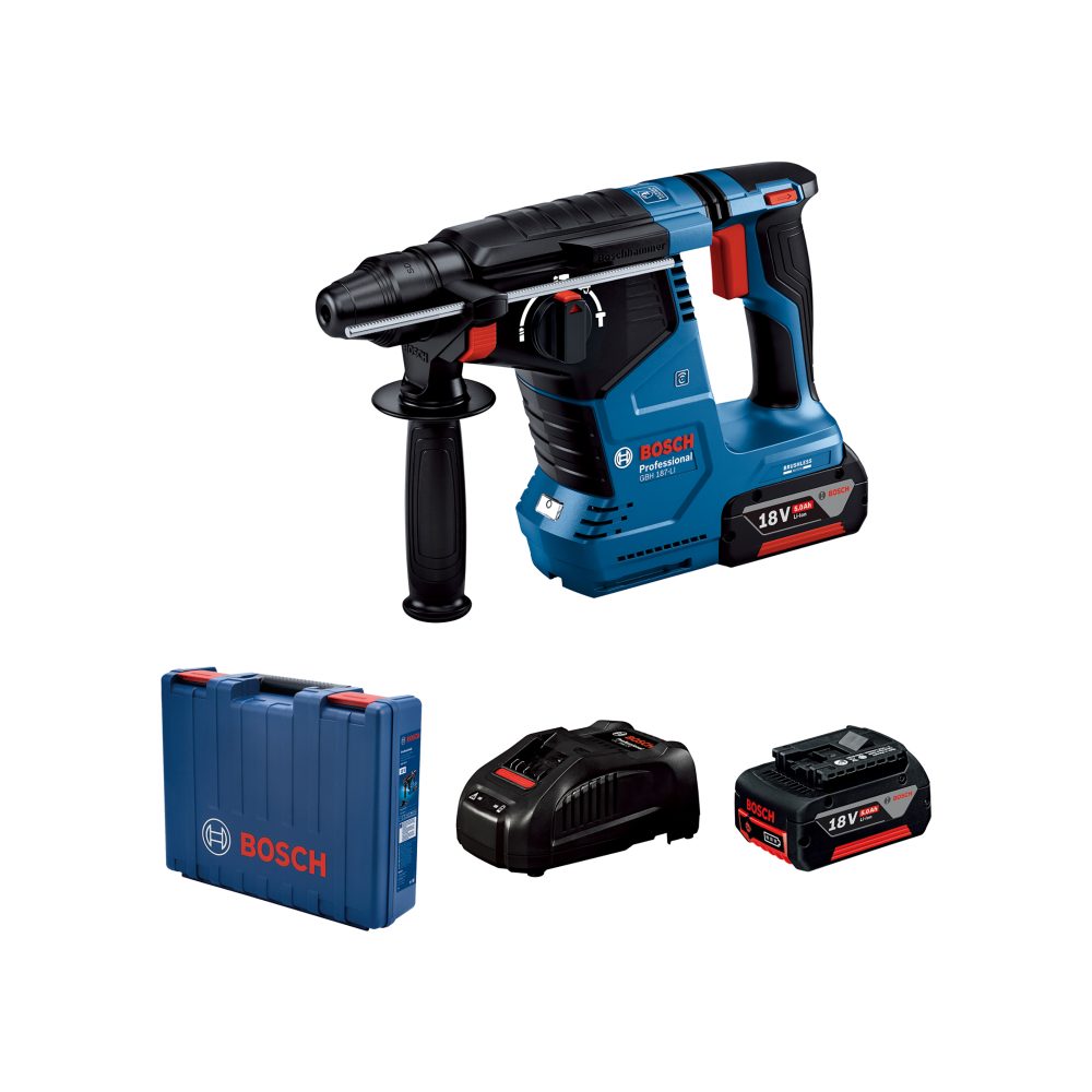 BOSCH aku bušaći čekić GBH 187 2xAku 18V 5,0Ah kovčeg