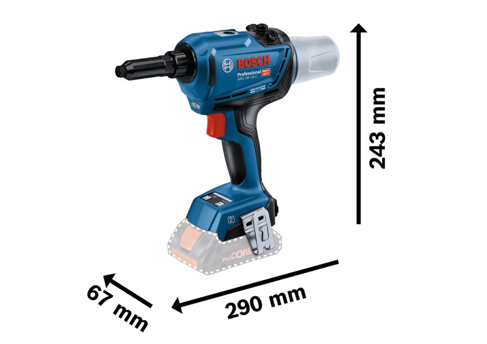 BOSCH aku pištolj za blok zakovice GRG 18V-16 C 2xAku 18V 2,0Ah L-boxx - Image 2