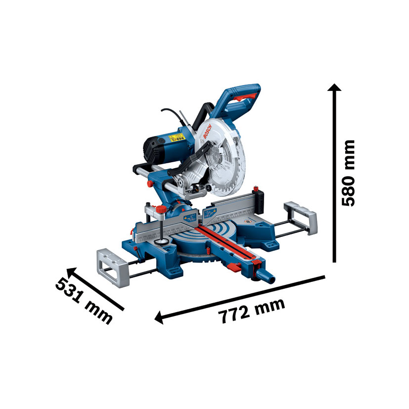 BOSCH aku potezno-nagibna pila GCM 18V-254 D 18V bez baterije - Slika 3