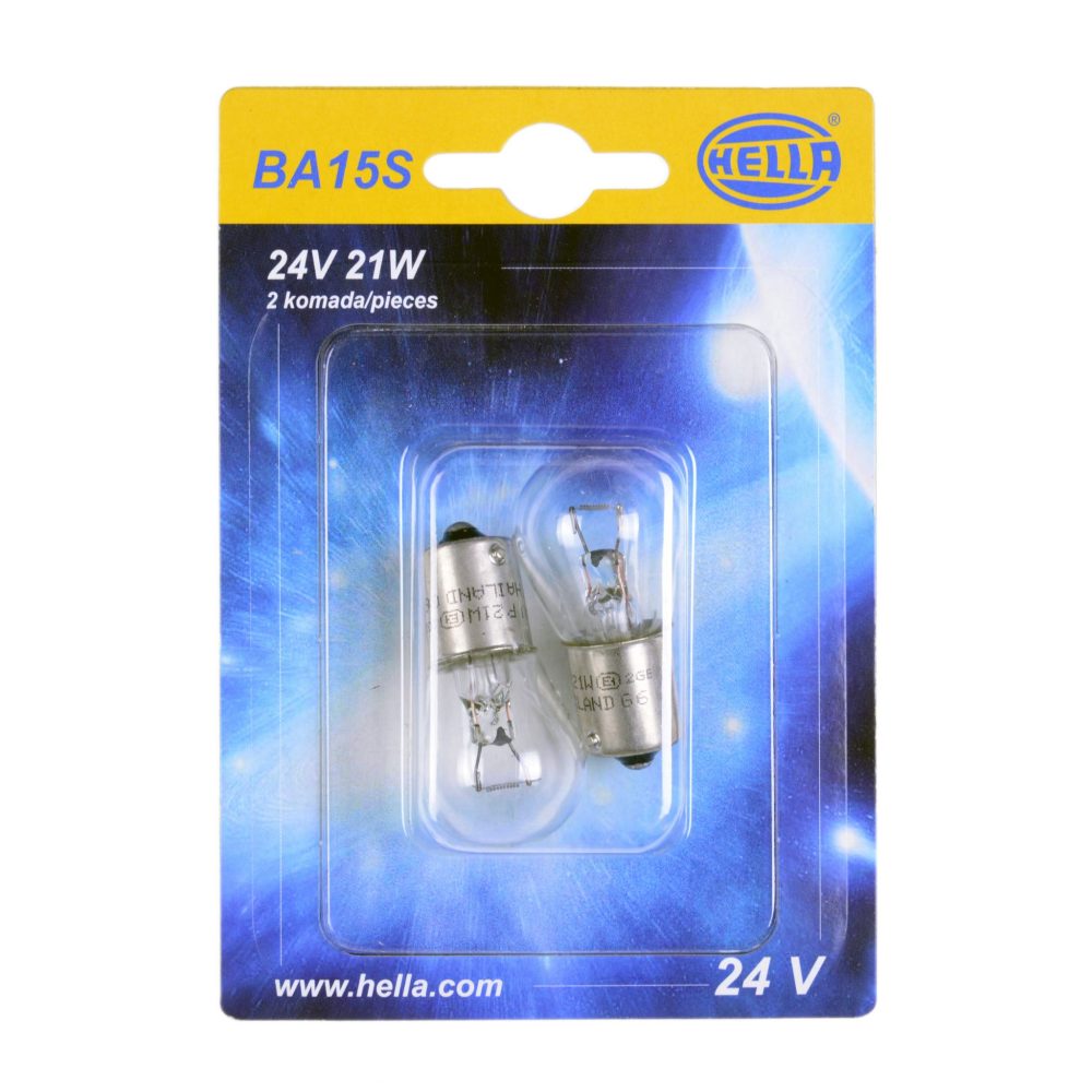 HELLA žarulja halogena 24V 21W BA15s