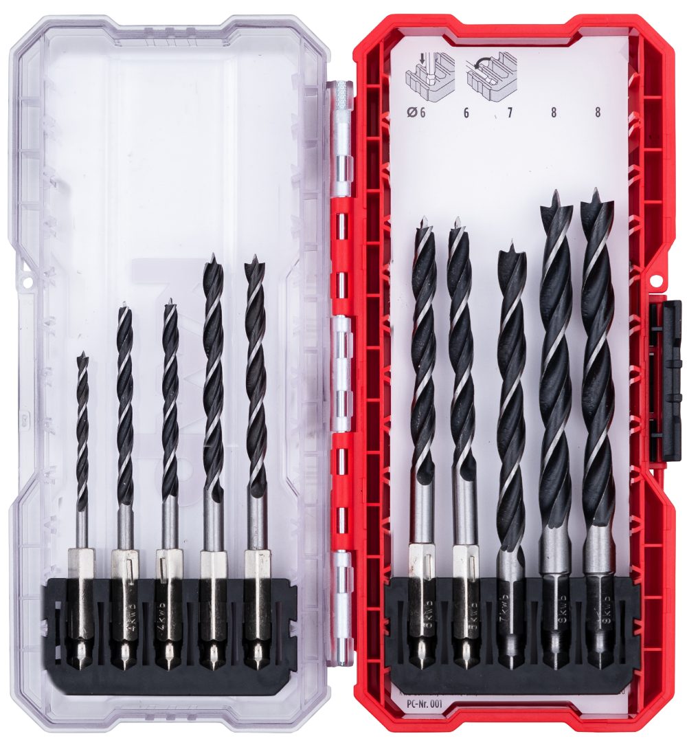 KWB set svrdla za drvo 1-8 mm, HEX prihvat, S-Box, 10-dijelni - Image 2