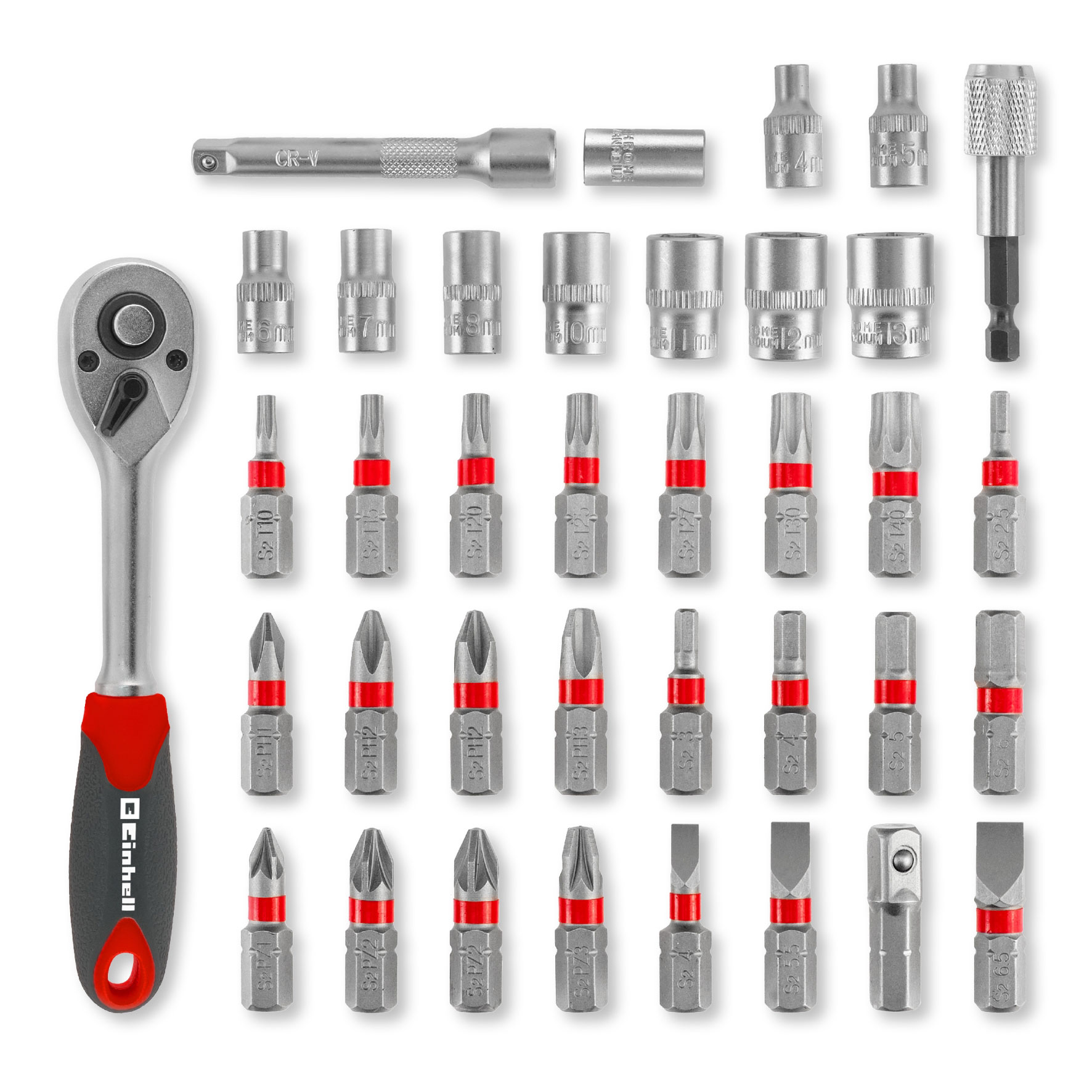 EINHELL set nasadnih ključeva i bitova 37/1, L-Box - Slika 2