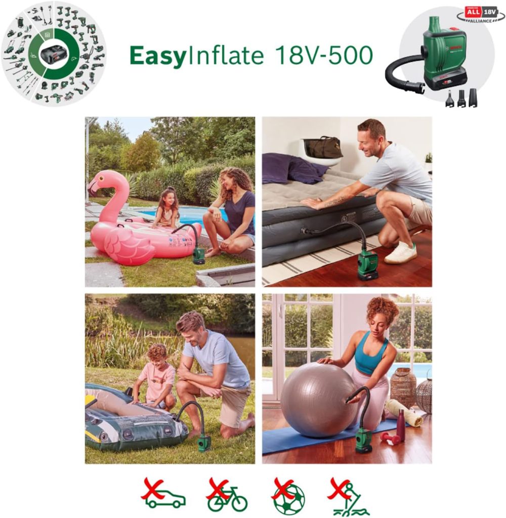 BOSCH aku zračna pumpa EasyInflate 18V-500 18V bez baterije - Image 2