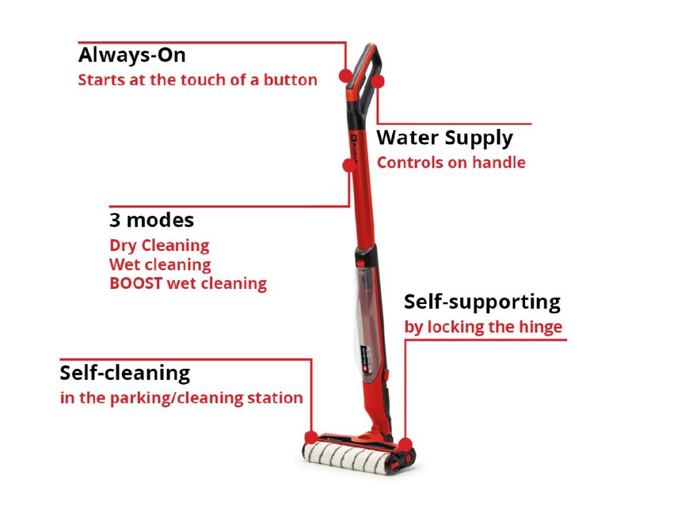 EINHELL aku čistač tvrde podloge CLEANEXXO PXC 18V bez baterije - Image 2
