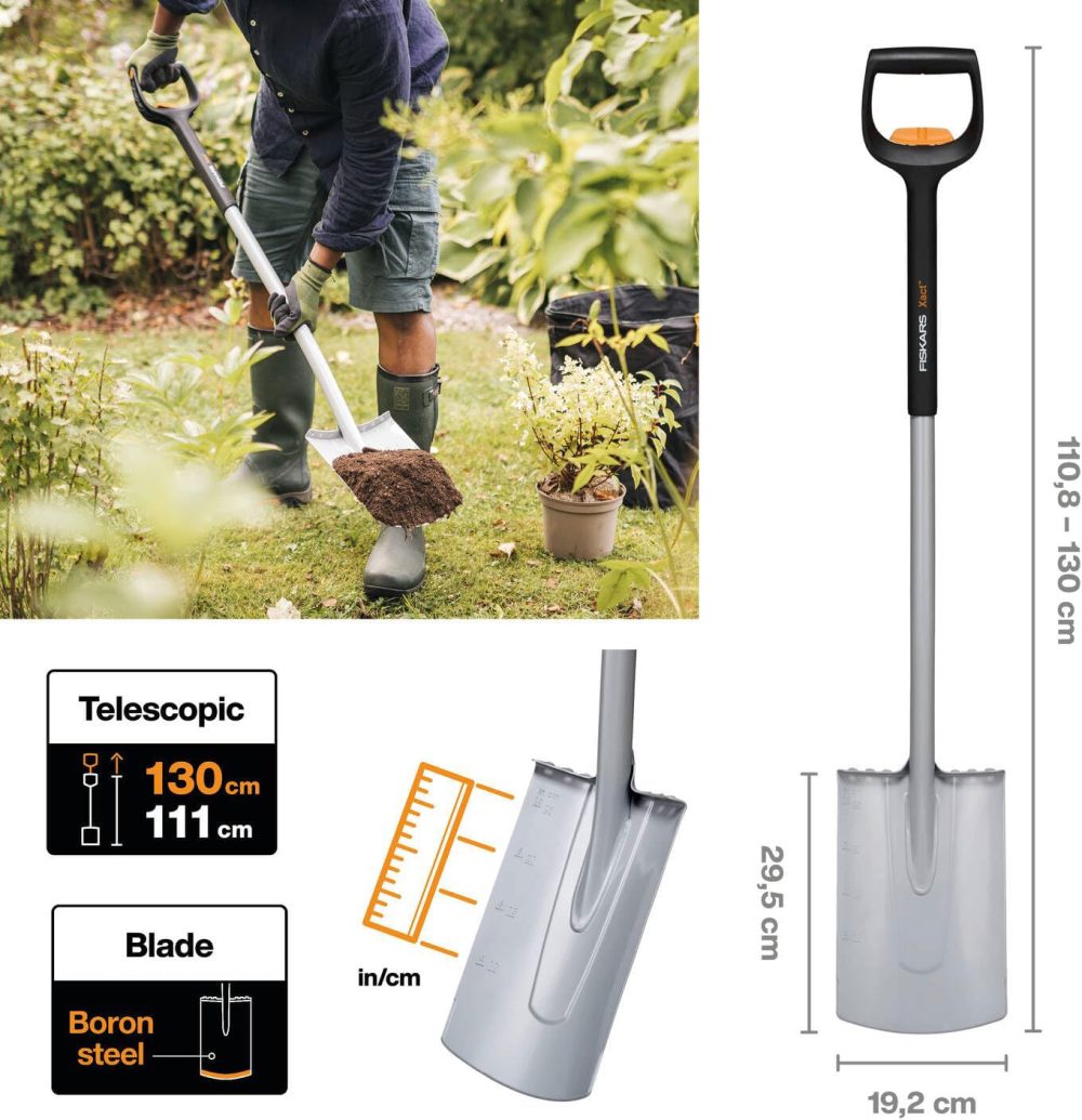 FISKARS teleskopska štihača za vrt zašiljena 1110-1300 mm Xact 1066732 - Image 2