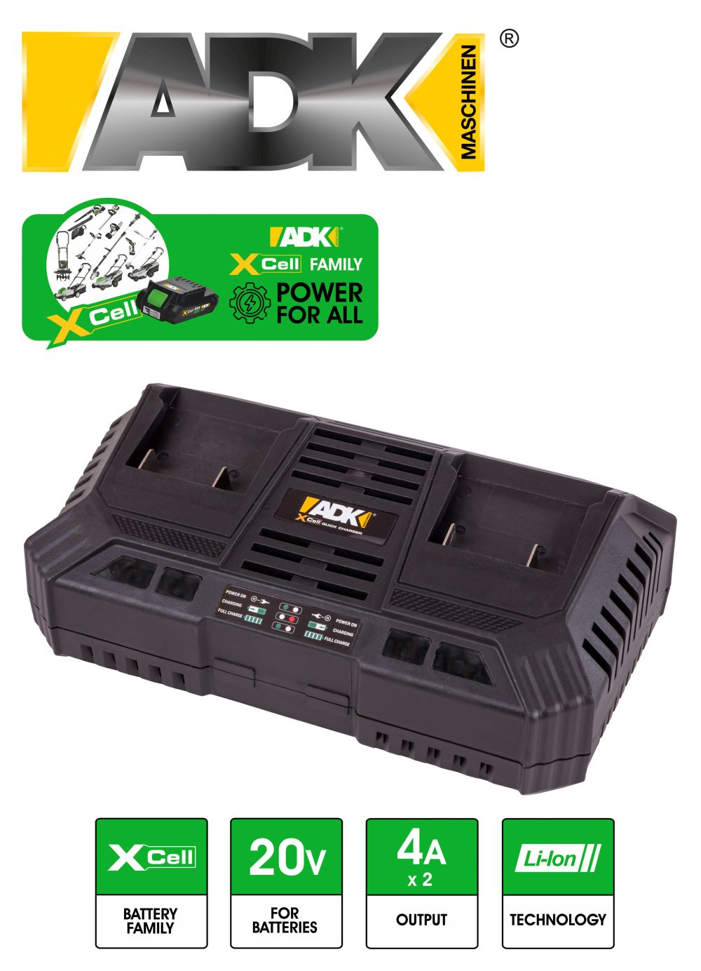 ADK brzi punjač dvostruki SF8M240 20V Li-ion Xcell - Image 2