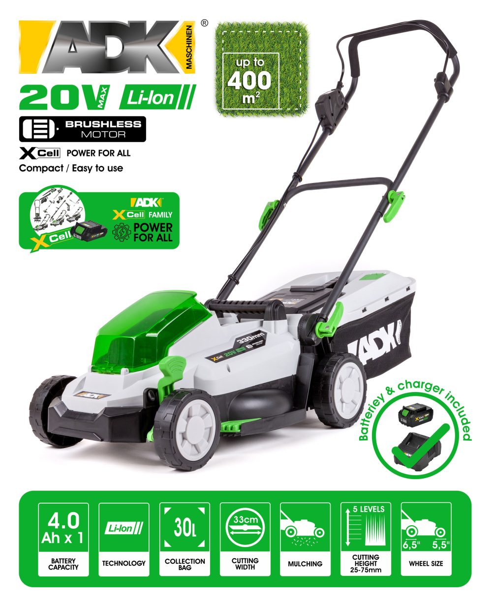 ADK aku kosilica za travu SF8A111-J Xcell 20V 4,0Ah - Image 2