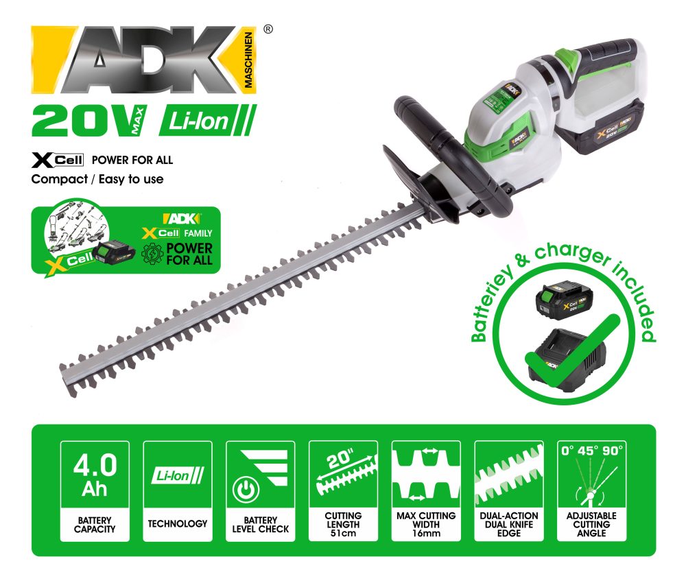 ADK aku škare za živicu SF8A612 Xcell 20V 4,0Ah - Image 2