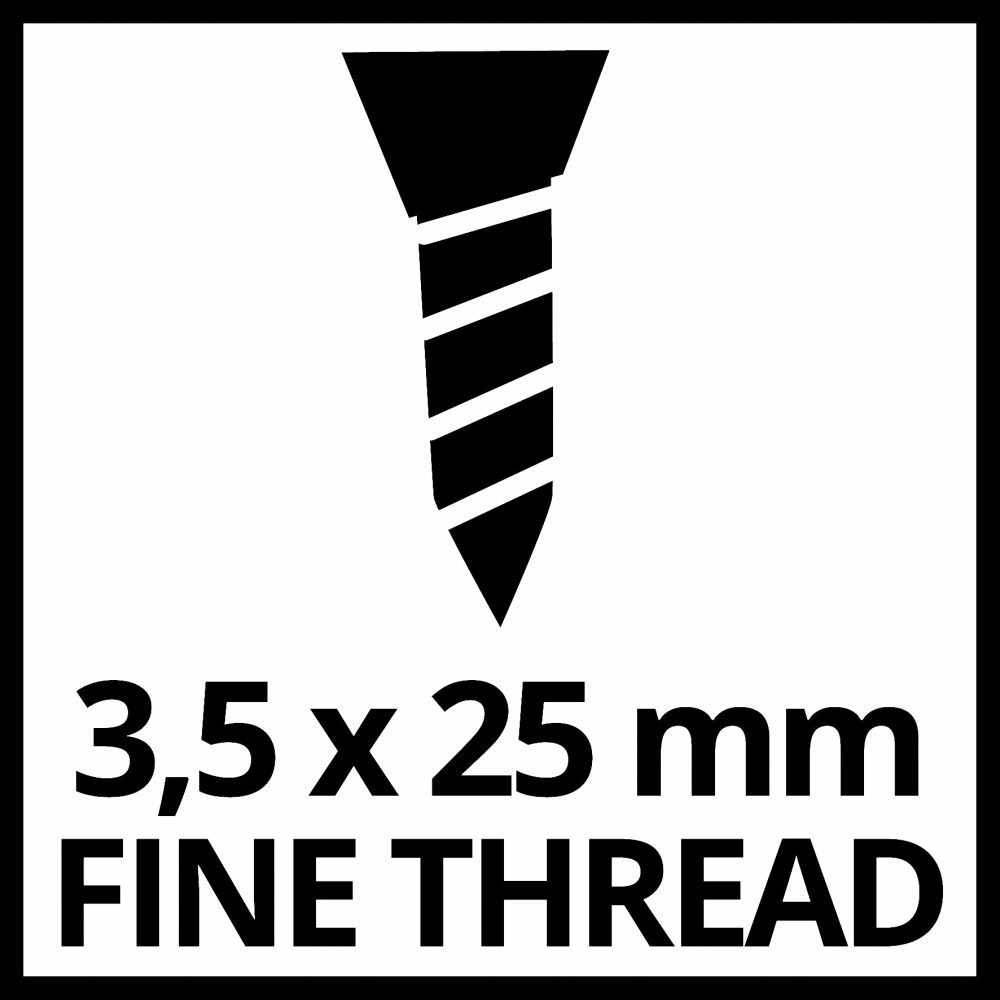 EINHELL vijak za suhu gradnju na redeniku, fini navoj, 3,5x25 mm za TE-DY 18 Li - Image 2
