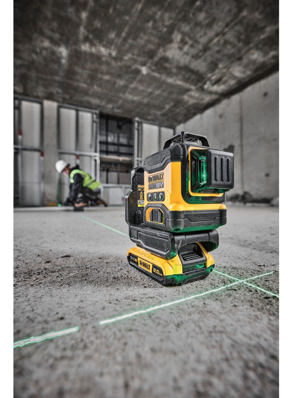 DEWALT križni laserski nivelir DCLE34031D1-QW 18V 2,0Ah kovčeg - Image 4