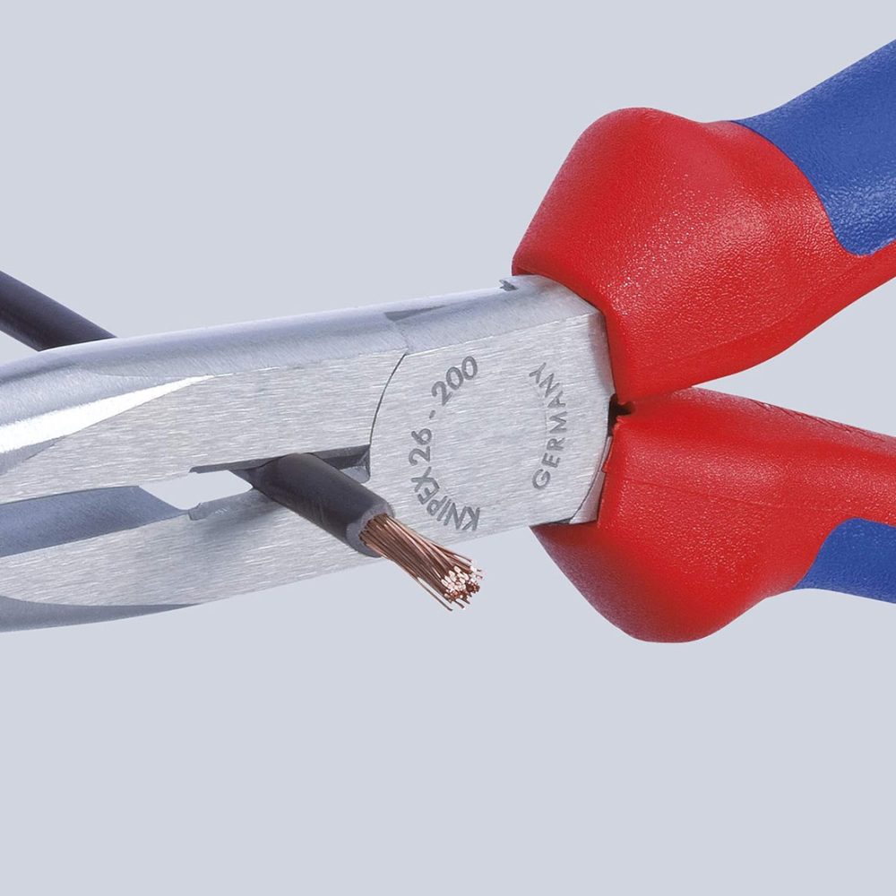 KNIPEX kliješta šiljasta s rezačem, poluokrugla 200 mm 2612200-KPE - Image 3