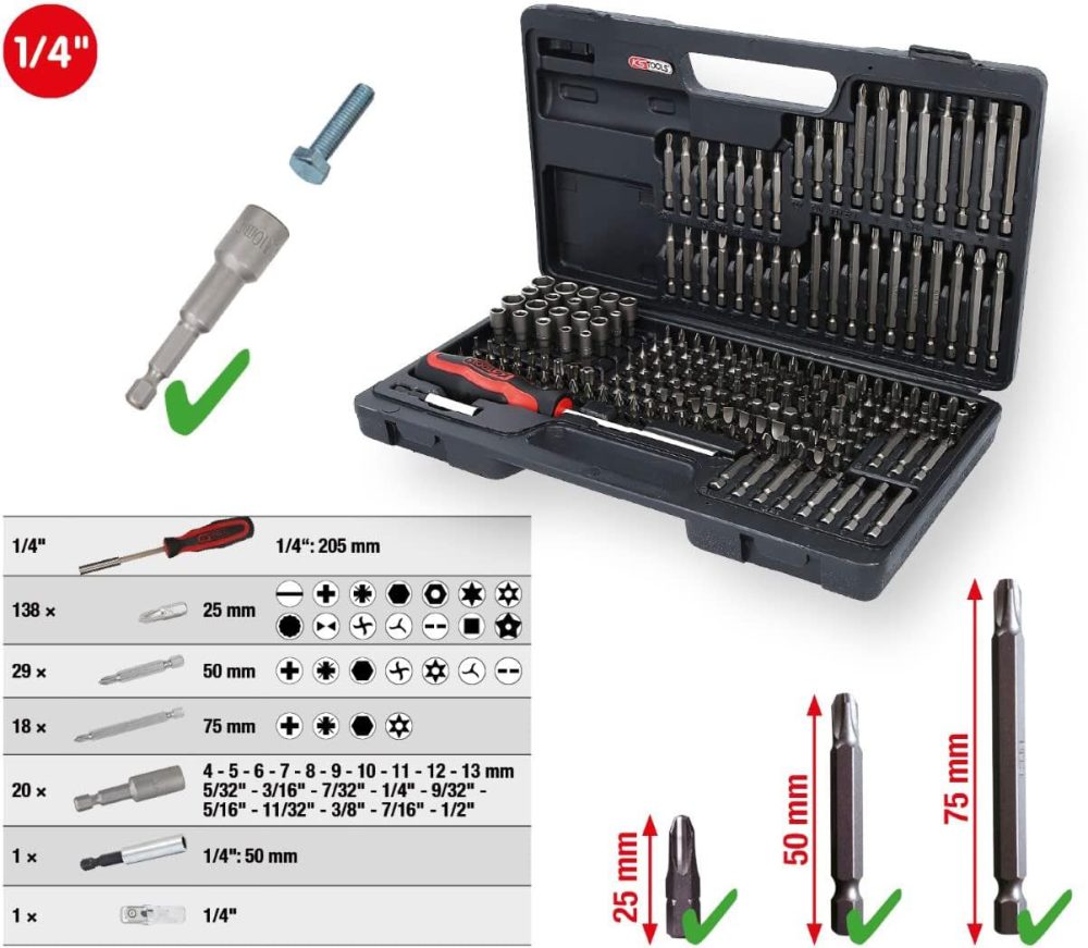 KS TOOLS set bitova 1/4" 209 dj. 9112008-KST - Image 3