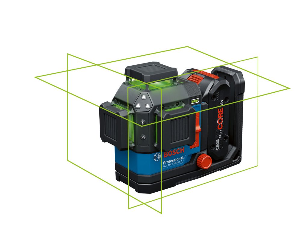BOSCH križni laserski nivelir GLL 120-33 CG 18V 4,0Ah L-Boxx - Image 2
