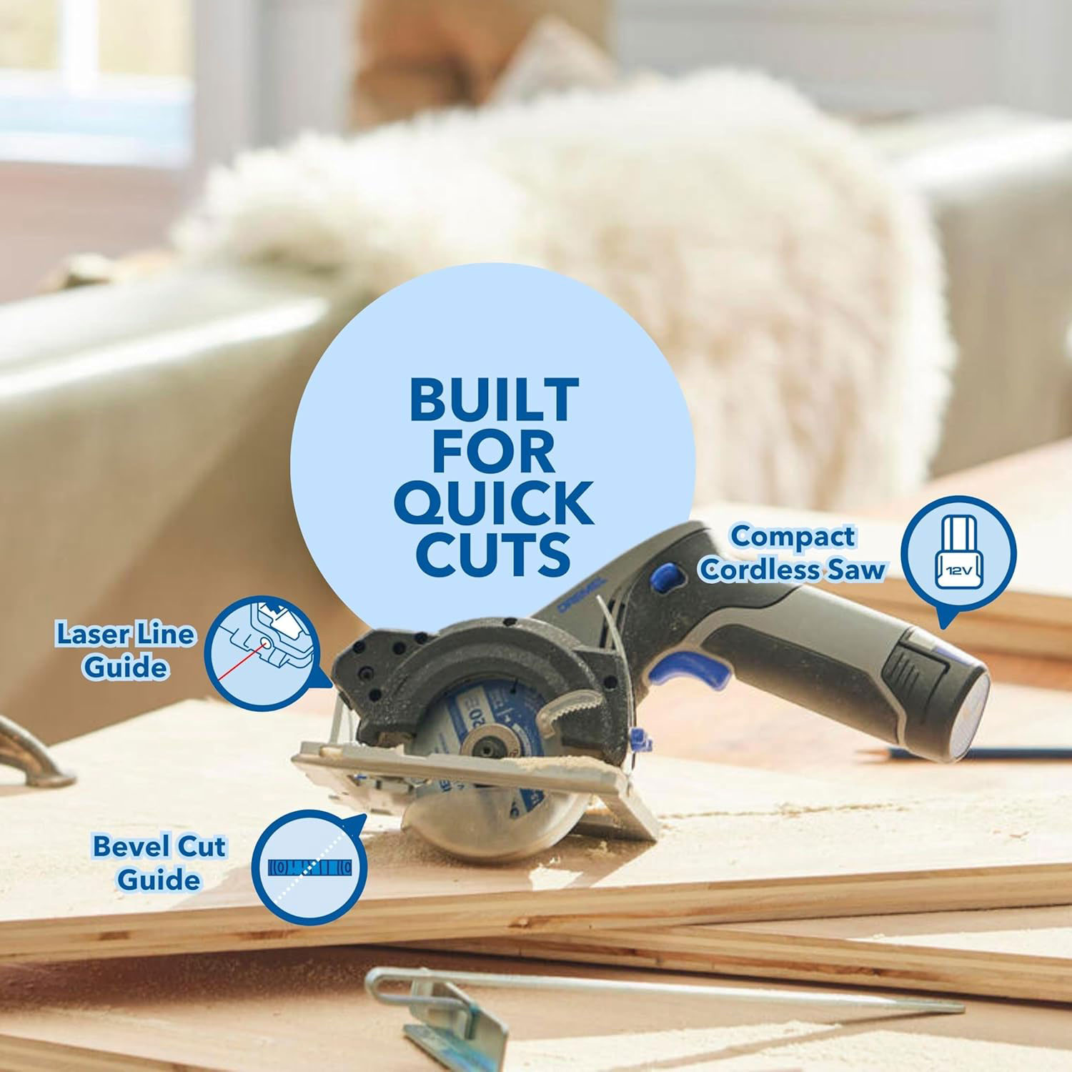 DREMEL aku kružna pila Compact Saw 12V 2,0Ah + GRATIS baterija 12V 3,0Ah - Slika 4