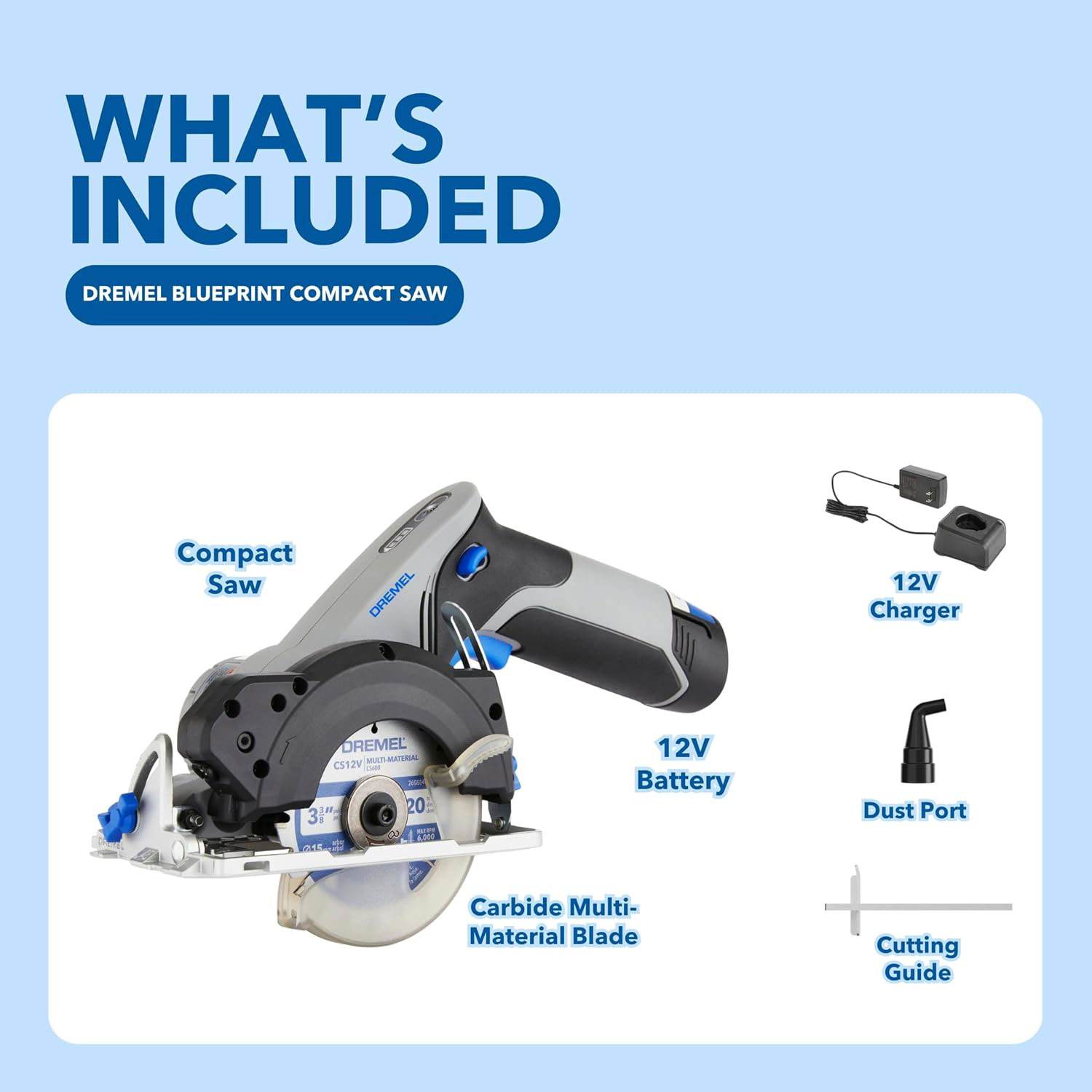 DREMEL aku kružna pila Compact Saw 12V 2,0Ah + GRATIS baterija 12V 3,0Ah - Slika 3