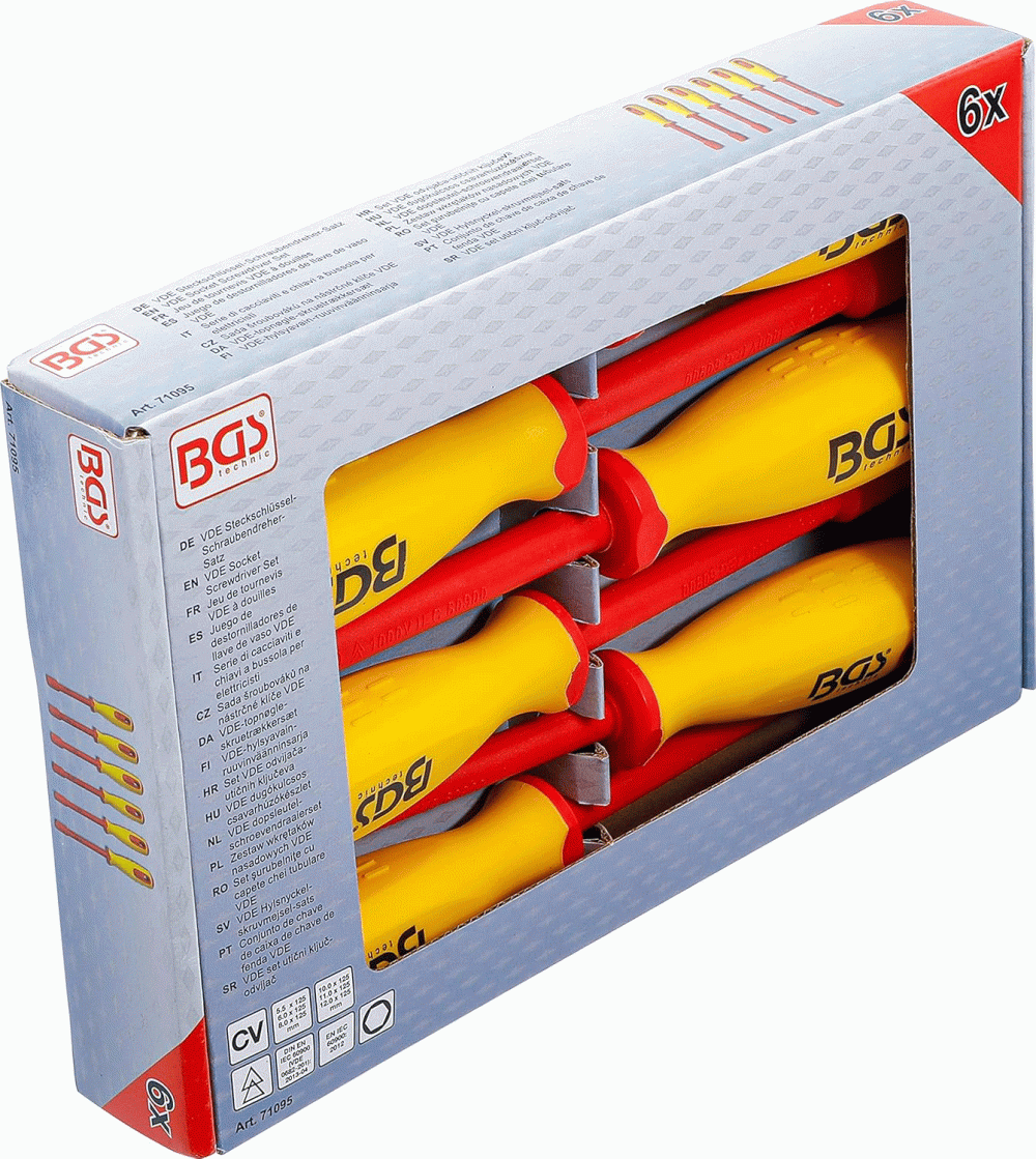 BGS set odvijača VDE utičnih ključeva šesterokutni 5,5-12 mm 6 dj. 71095 - Image 3