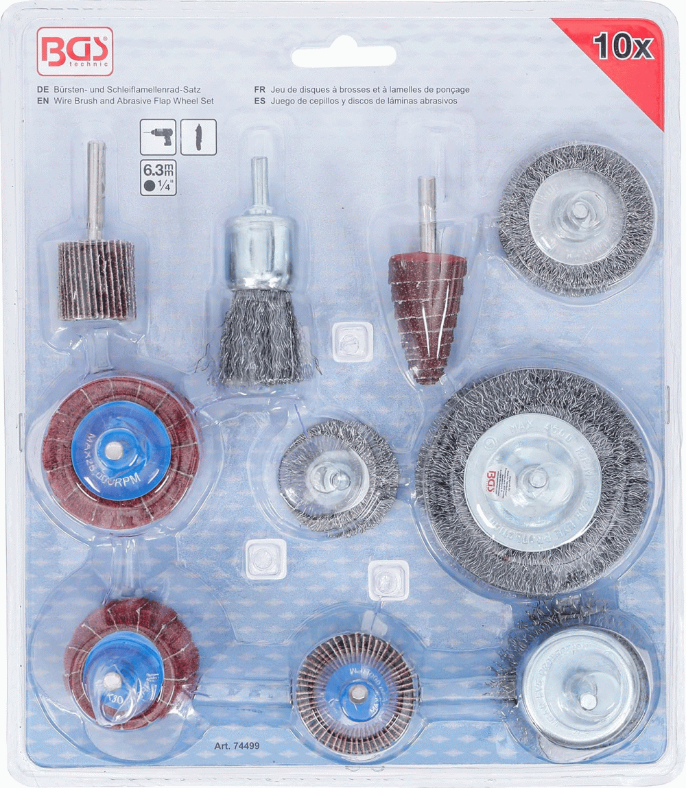 BGS set četki i lamela za brušenje 10 dj. 74499 - Image 3