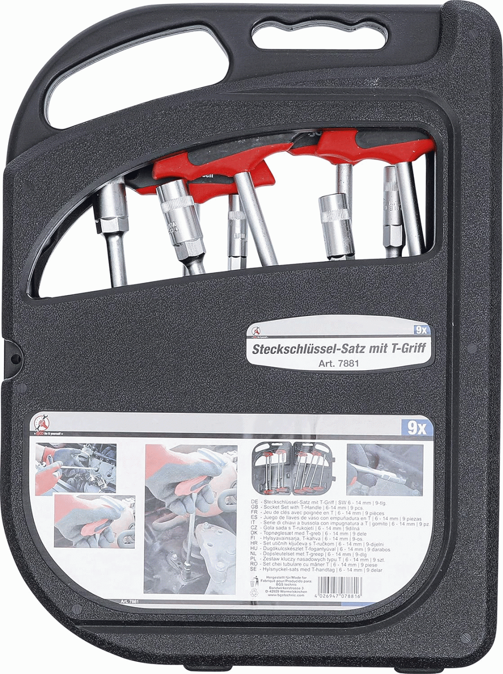 BGS set nasadnih ključeva sa T-ručicom 6-14 mm 9 dj. 7881 - Image 3