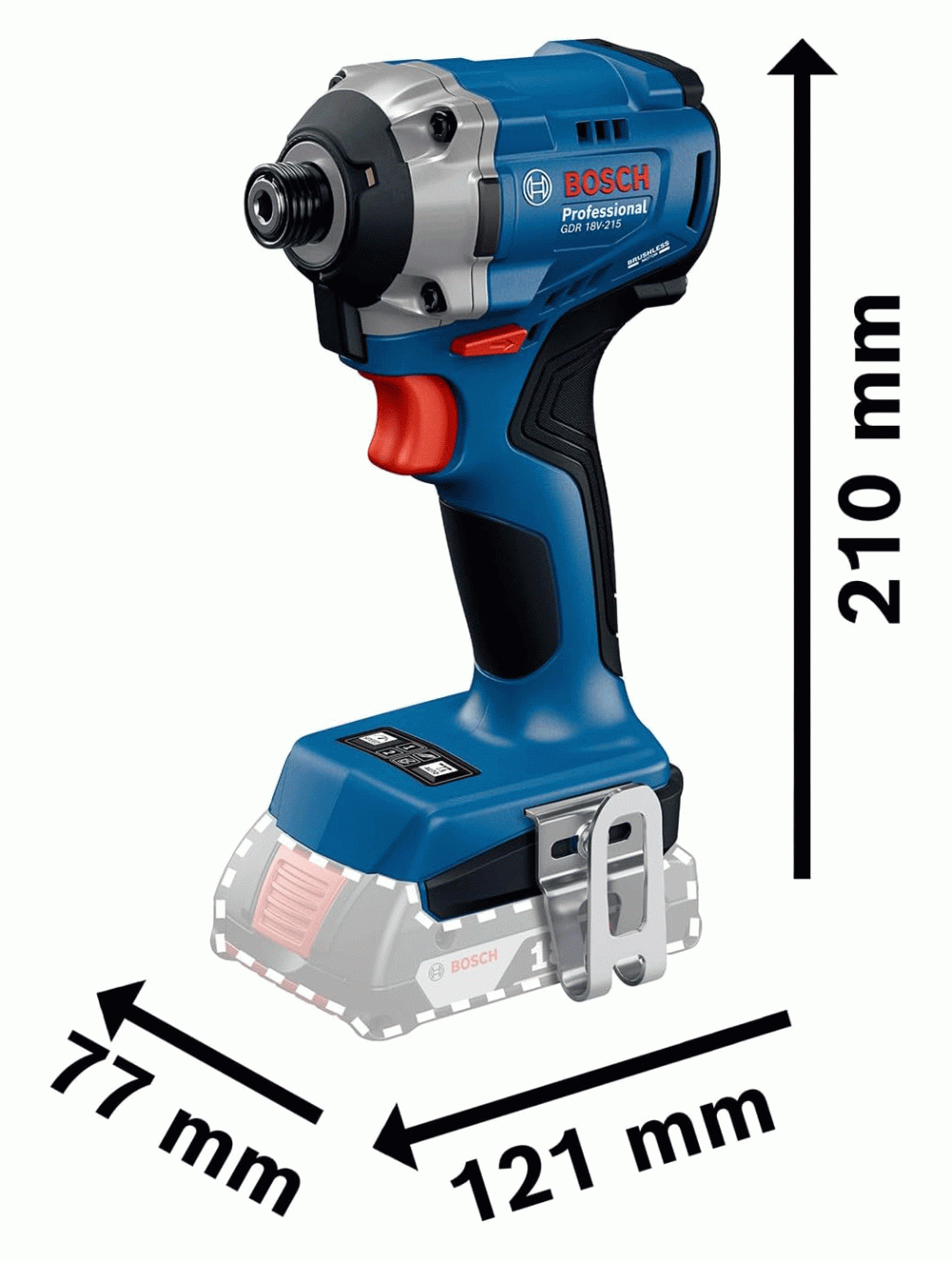 BOSCH aku udarni odvijač GDR 18V-215 18V 2xAku 18V 2,0Ah kovčeg - Image 2