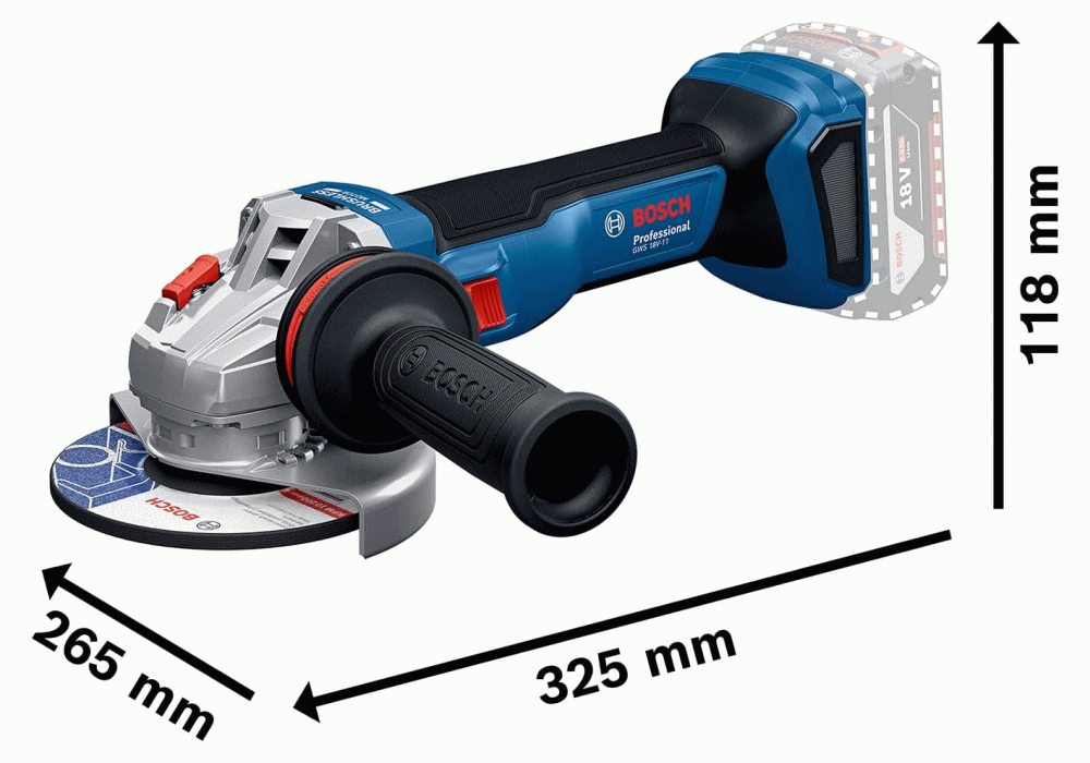 BOSCH aku kutna brusilica GWS 18V-11 18V 125 mm bez baterije - Image 2