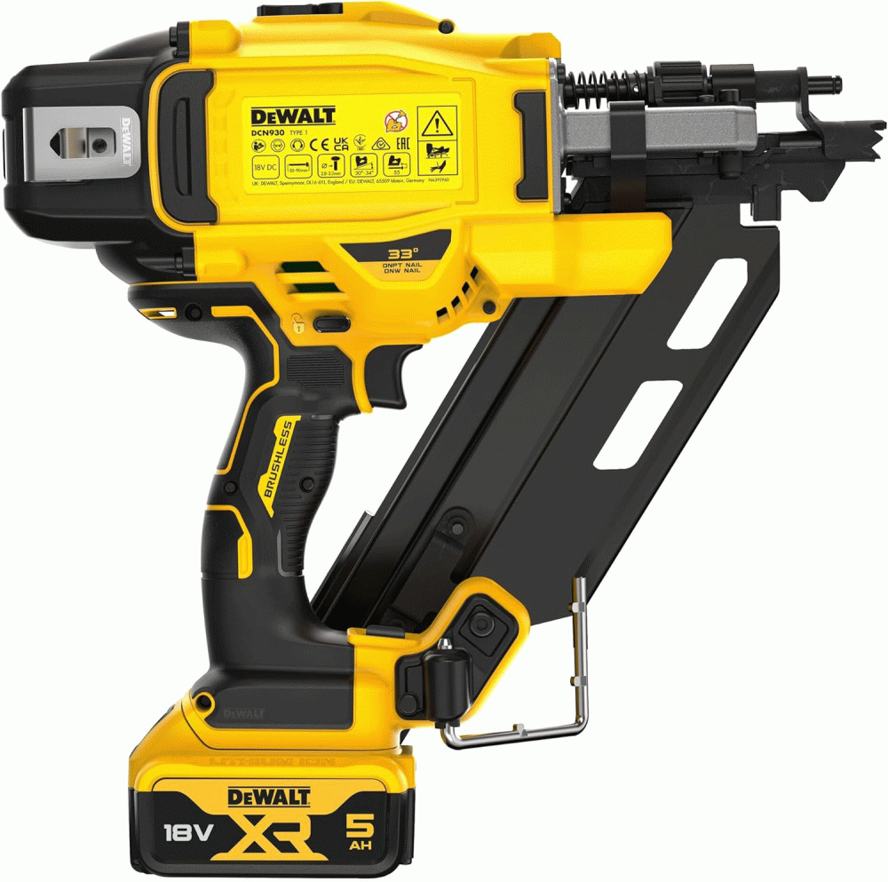 DEWALT aku pištolj za čavle DCN930P2-QW 18V 2xAku 5,0Ah kovčeg - Image 2