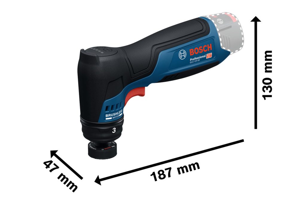 BOSCH aku ekscentarska brusilica GSS 12V-32 12V bez baterije - Image 2