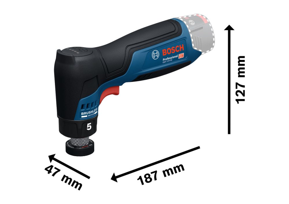 BOSCH aku ekscentarska brusilica GEX 12V-32 12V bez baterije - Image 2