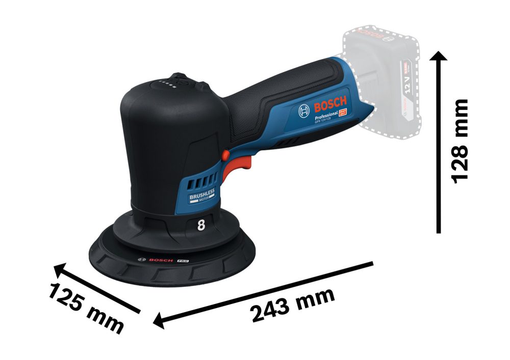BOSCH aku brusilica za poliranje GPX 12V-125 12V bez baterije - Image 3