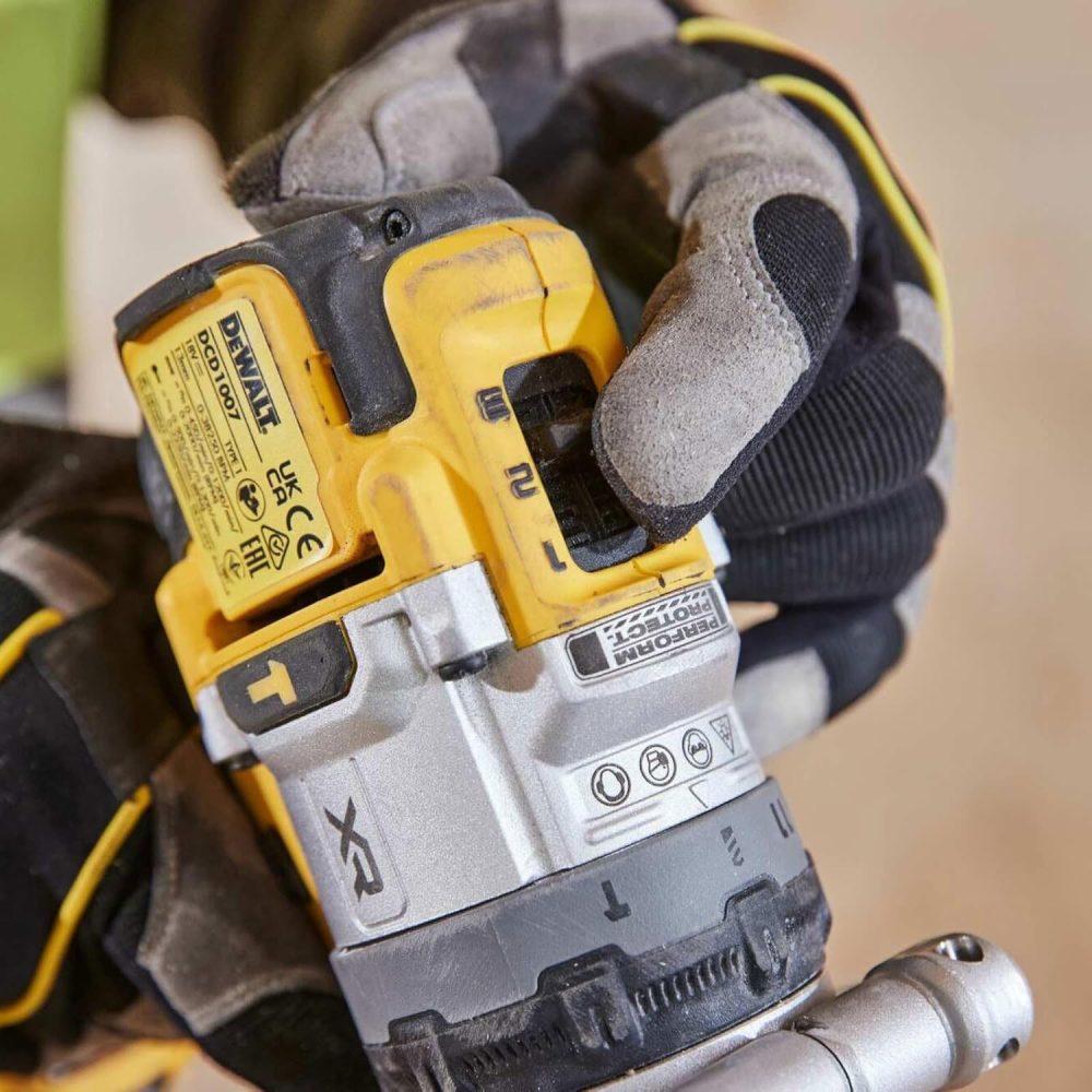 DEWALT aku udarna bušilica-odvijač DCD1007H2T-QW 2xAku 18V 5,0Ah kovčeg - Image 4