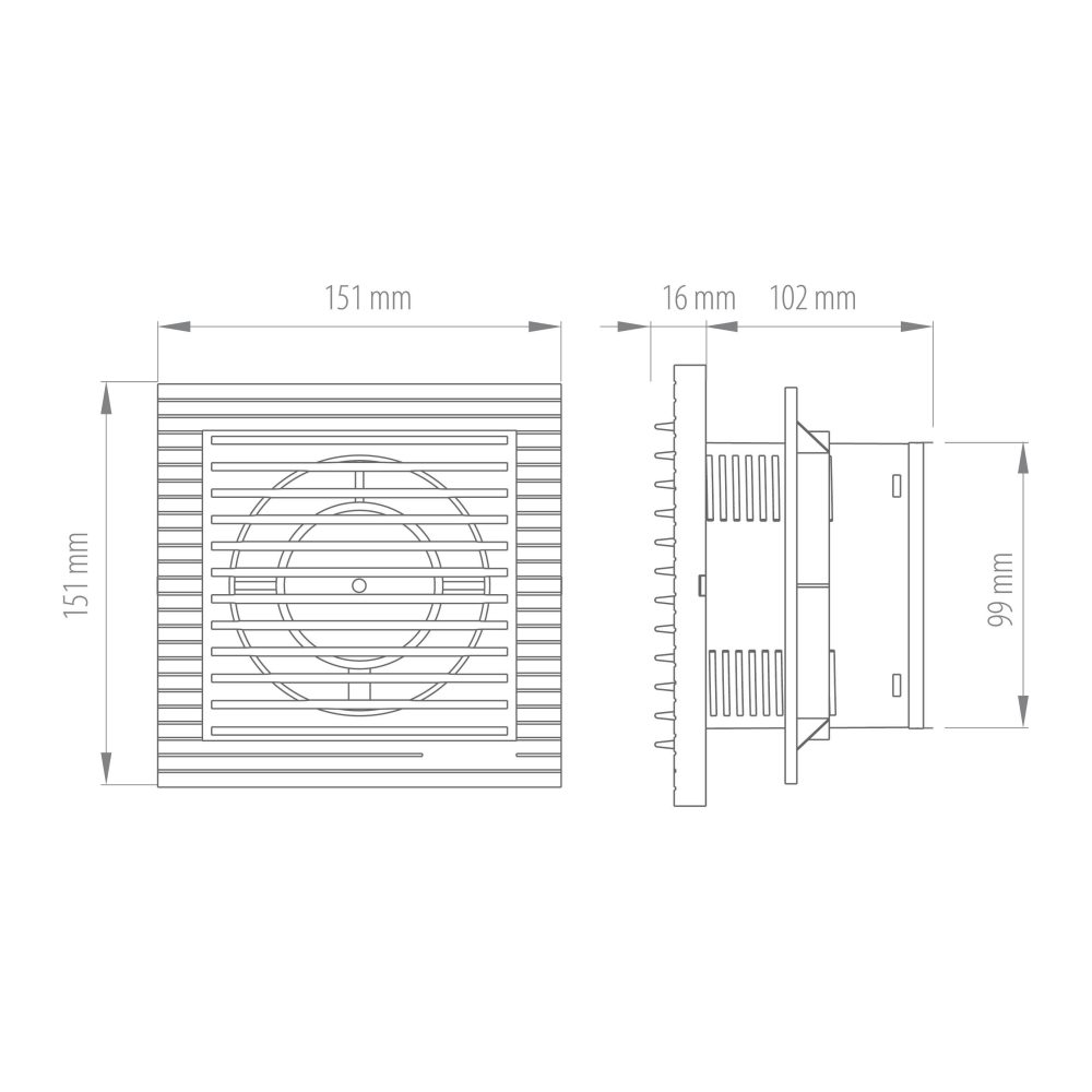 COMMEL ventilator 12W 100 mm bijeli 420-101 - Image 3