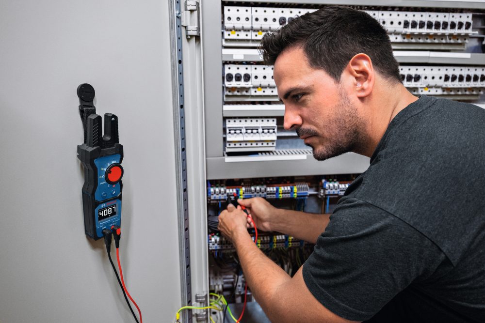 BOSCH ispitivač napona strujni GFM 1000-15 + MH 1 magnetni držač - Image 3