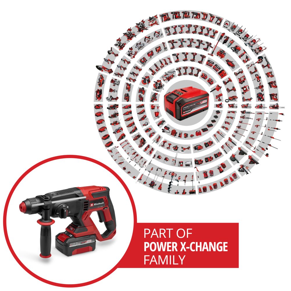 EINHELL aku čekić bušilica TE-HD 18/20 Li PXC 18V 4,0Ah kovčeg - Image 10