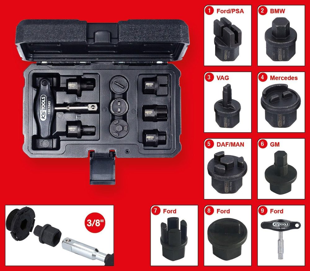 KS TOOLS set specijalnih vijaka za servisiranje ulja 3/8'' 9 dj. 1501040-KST - Image 2