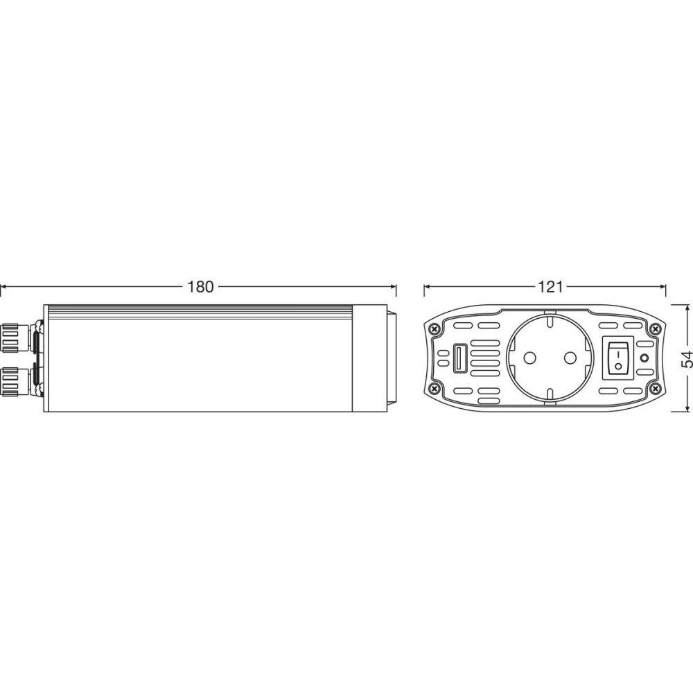 OSRAM pretvarač napona POWERinvert 12V - 230V USB - Image 2