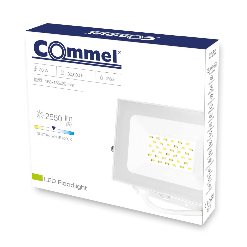 COMMEL LED reflektor 30W 4000k 2550lm bijeli 306-139 - Image 2