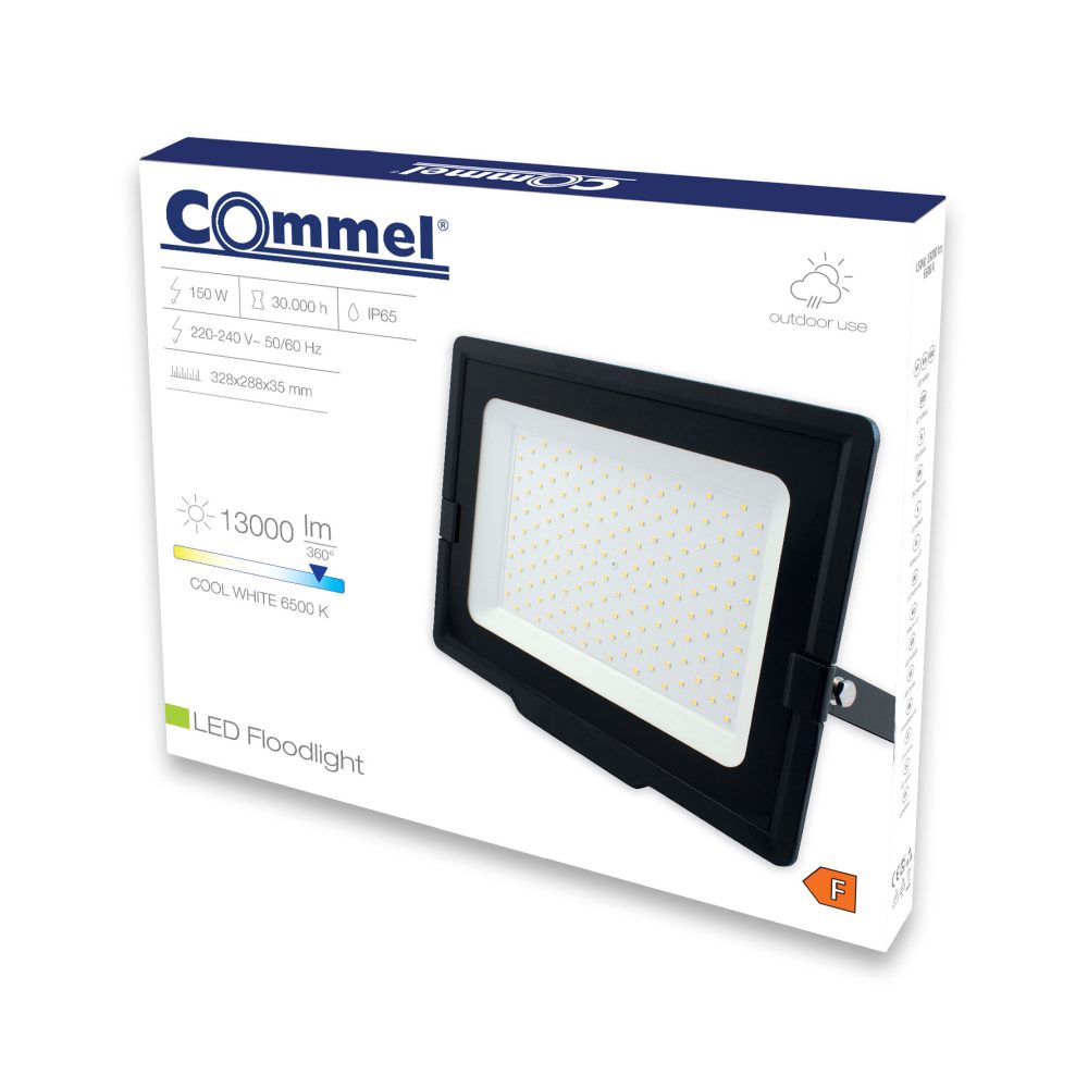 COMMEL LED reflektor 150W 6500K 13000lm crni 306-306 - Image 2