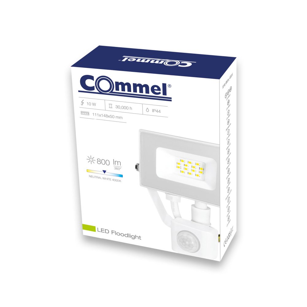 COMMEL LED reflektor 10W 4000K 800lm detektor pokreta bijeli 307-119 - Image 2