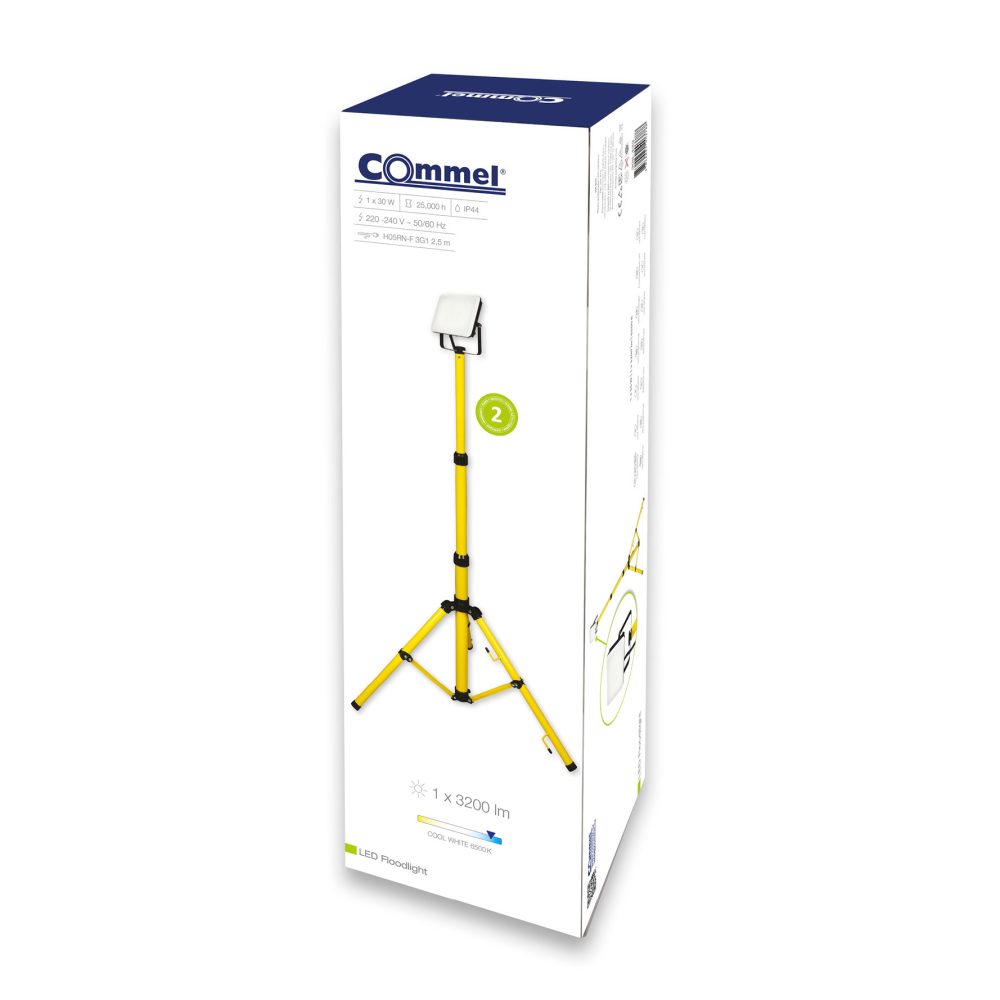 COMMEL LED reflektor na stalku 30W 6500K 3200lm crni 308-433 - Image 2