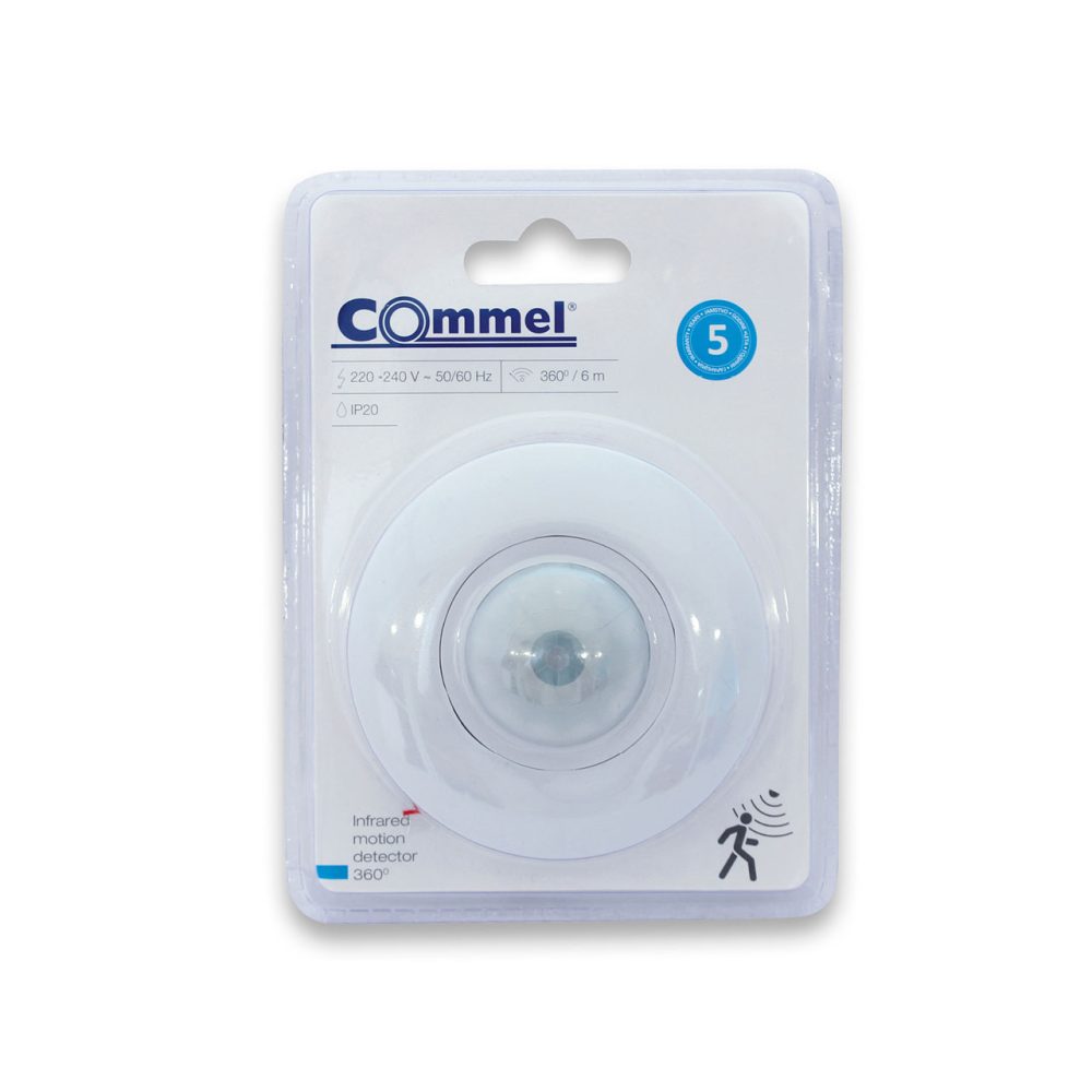 COMMEL infracrveni detektor pokreta 360° 6m bijeli 311-101 - Image 2