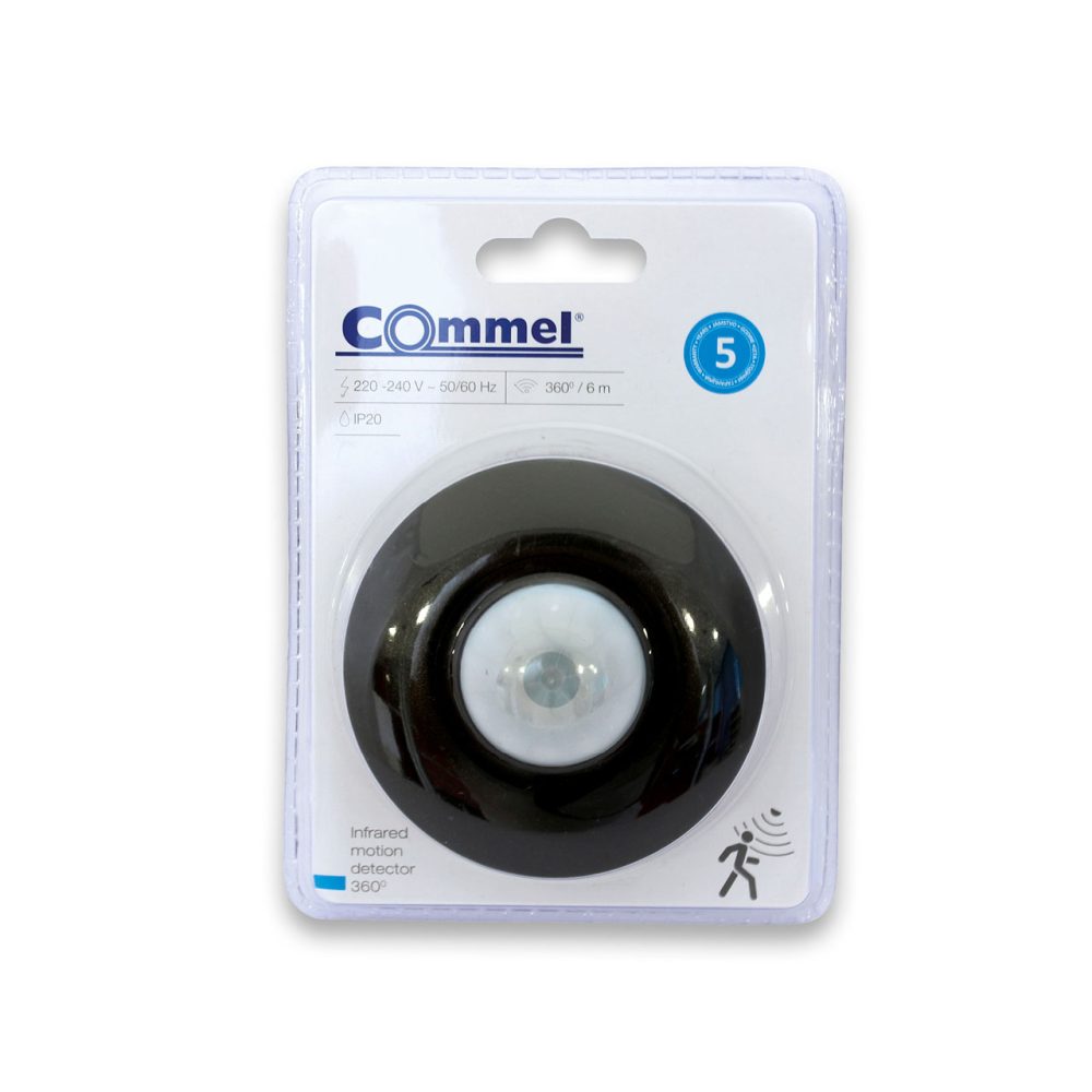COMMEL infracrveni detektor pokreta 360° 6m crni 311-102 - Image 2