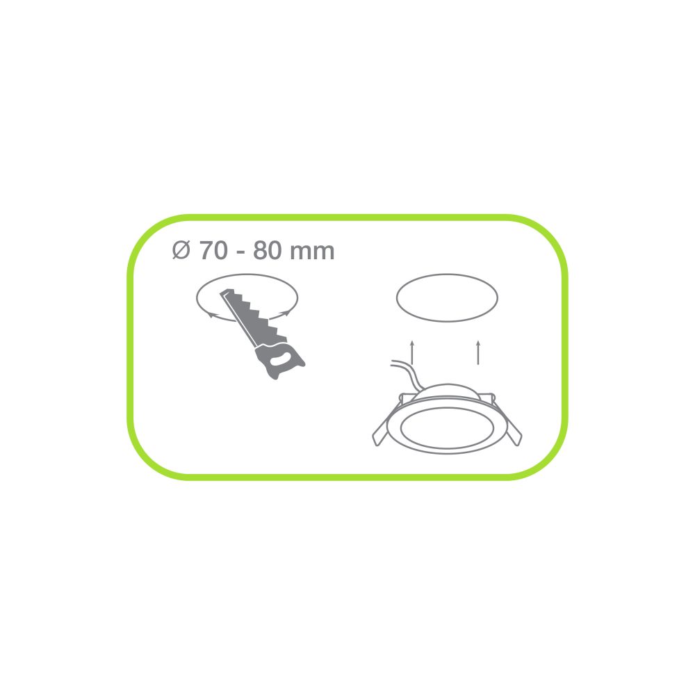 COMMEL LED svjetiljka ugradbena 3W 3000K 270lm bijela 336-123 - Image 2