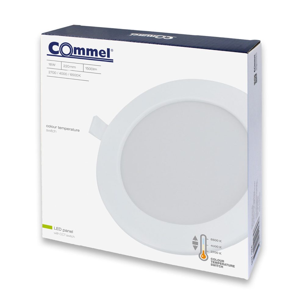 COMMEL LED panel 18W, 2700/4000/6500K, 1880lm, sklopka, bijeli 337-324 - Image 2