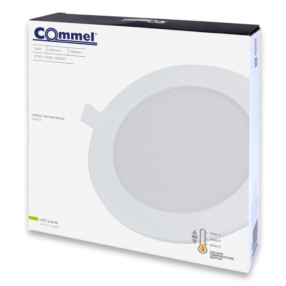 COMMEL LED panel 24W, 2700/4000/6500K, 2565lm, sklopka, bijeli 337-334 - Image 2