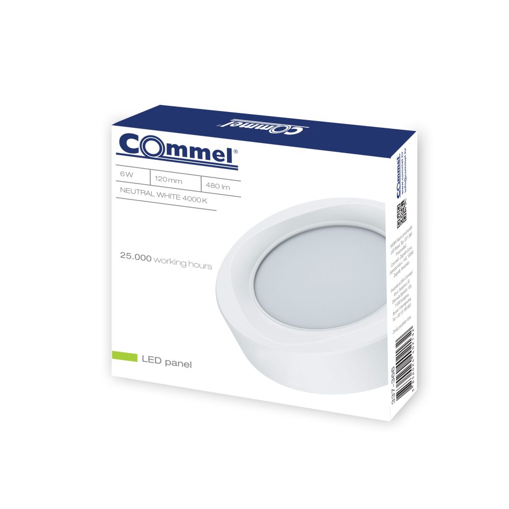COMMEL LED panel 6W, 4000K, 520lm, bijeli 337-366 - Image 2