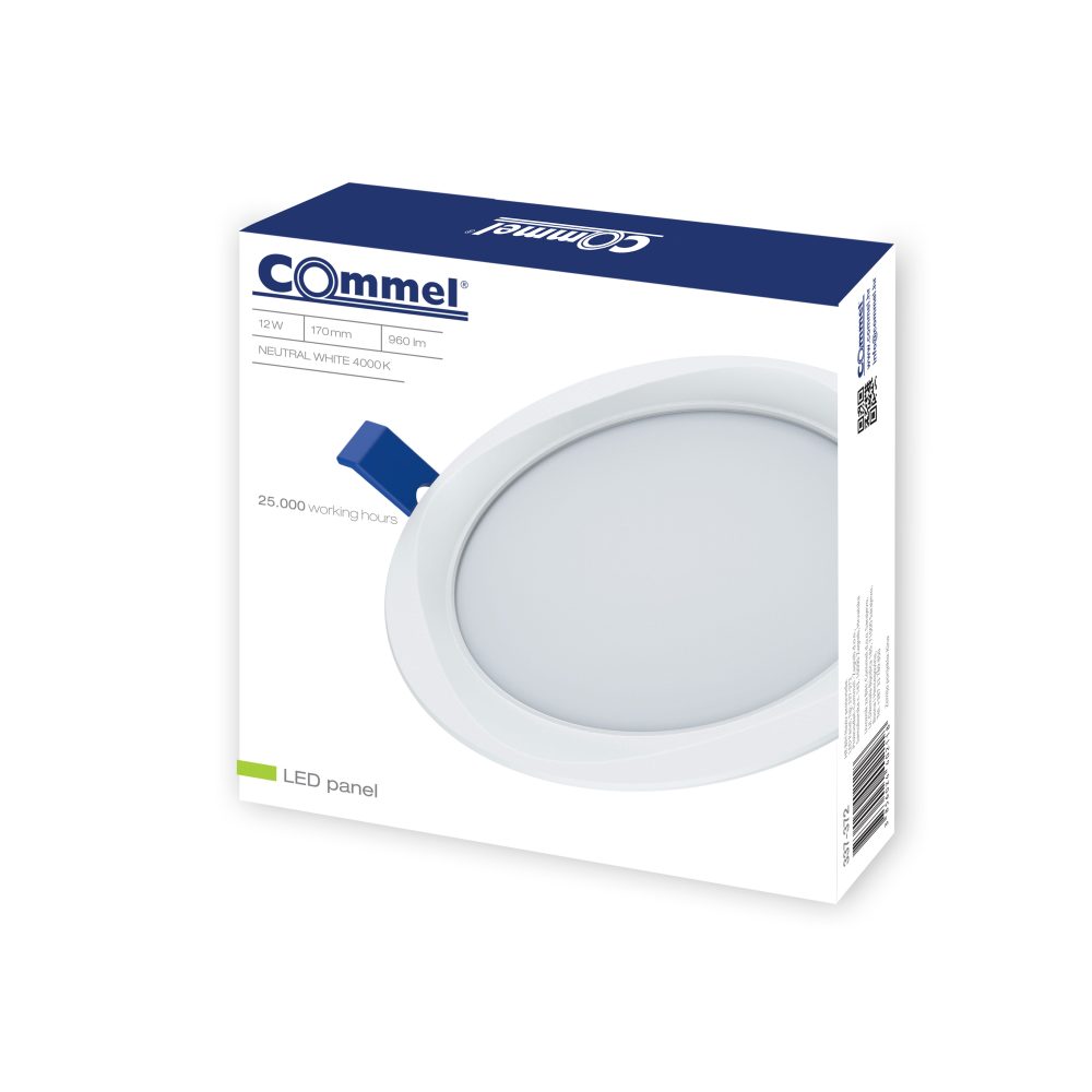 COMMEL LED panel 12W, 4000K, 1200lm, bijeli 337-372 - Image 2