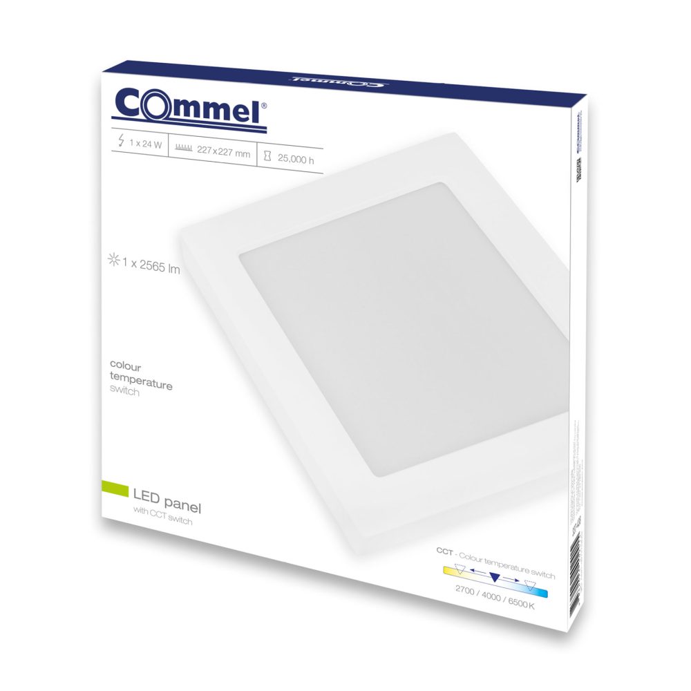 COMMEL LED panel 24W, 2700/4000/6500K, 2565lm, sklopka, bijeli 337-438 - Image 2