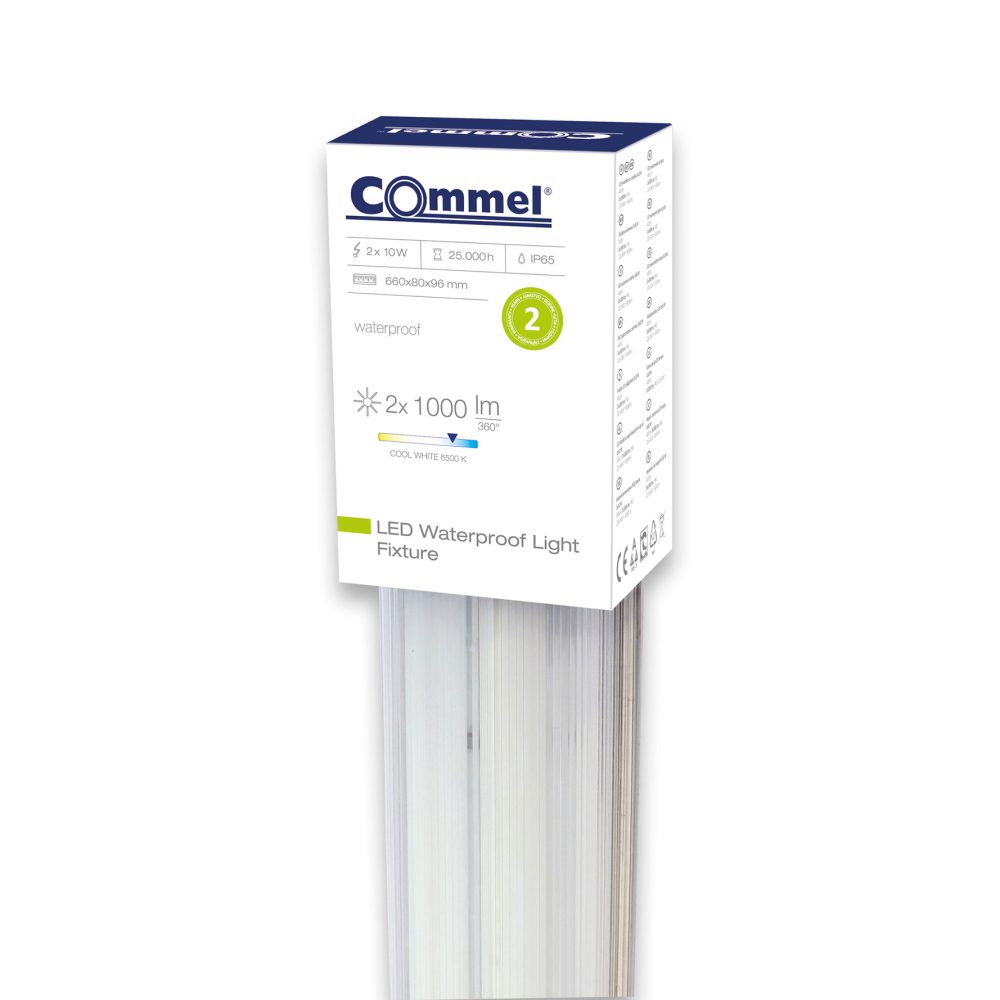 COMMEL LED svjetiljka 2x10W 6500K 2x1000lm bijela 344-617 - Image 2